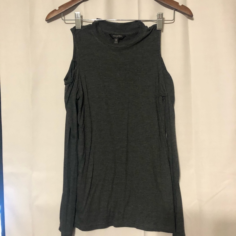 Banana Republic cold shoulder long sleeve